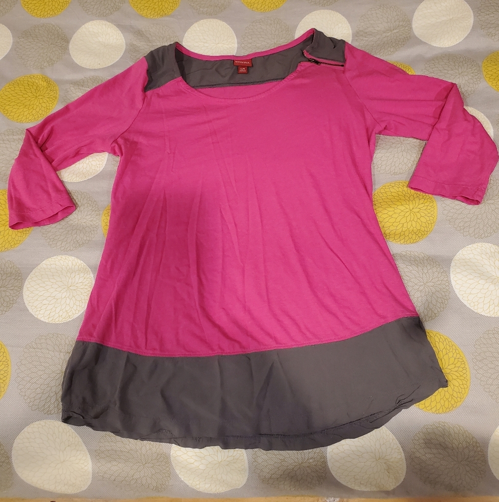 Pink and Gray Women's Top